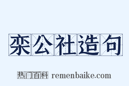栾公社造句是什么意思的图片